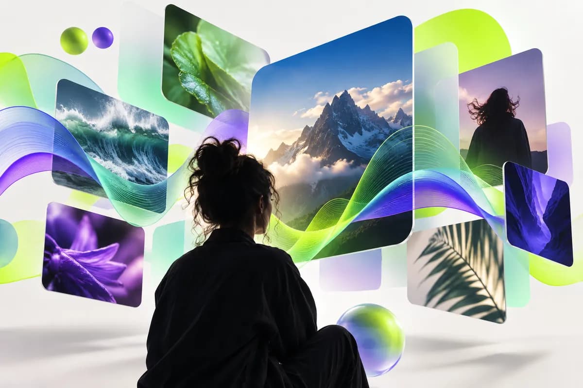 Colorful abstract composition for creating polished videos