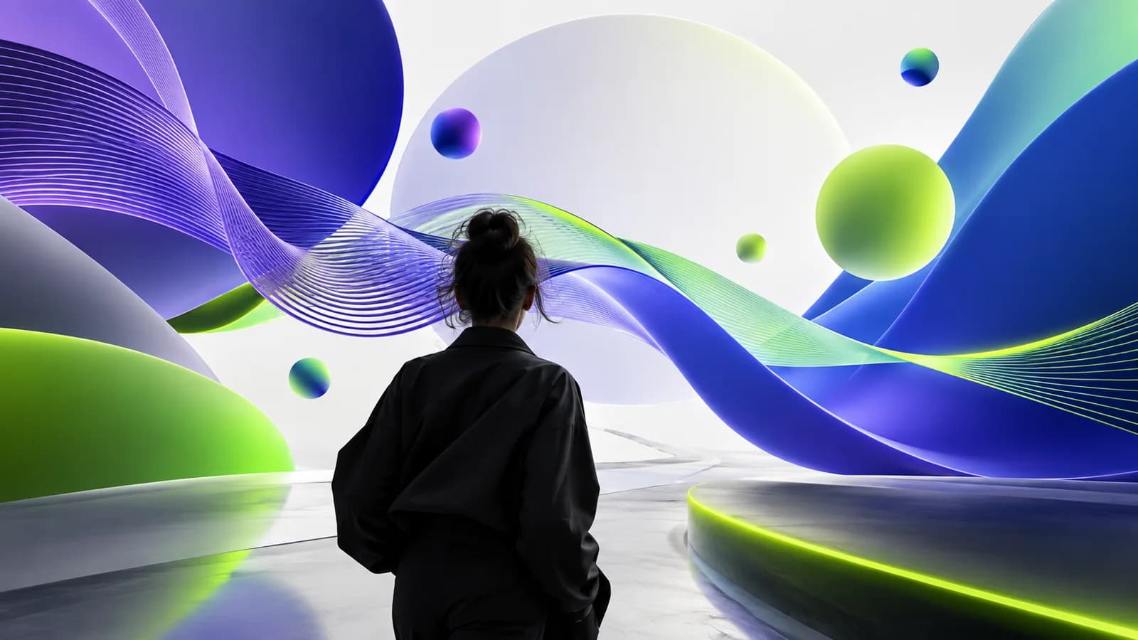 Colorful abstract composition for creating video intros