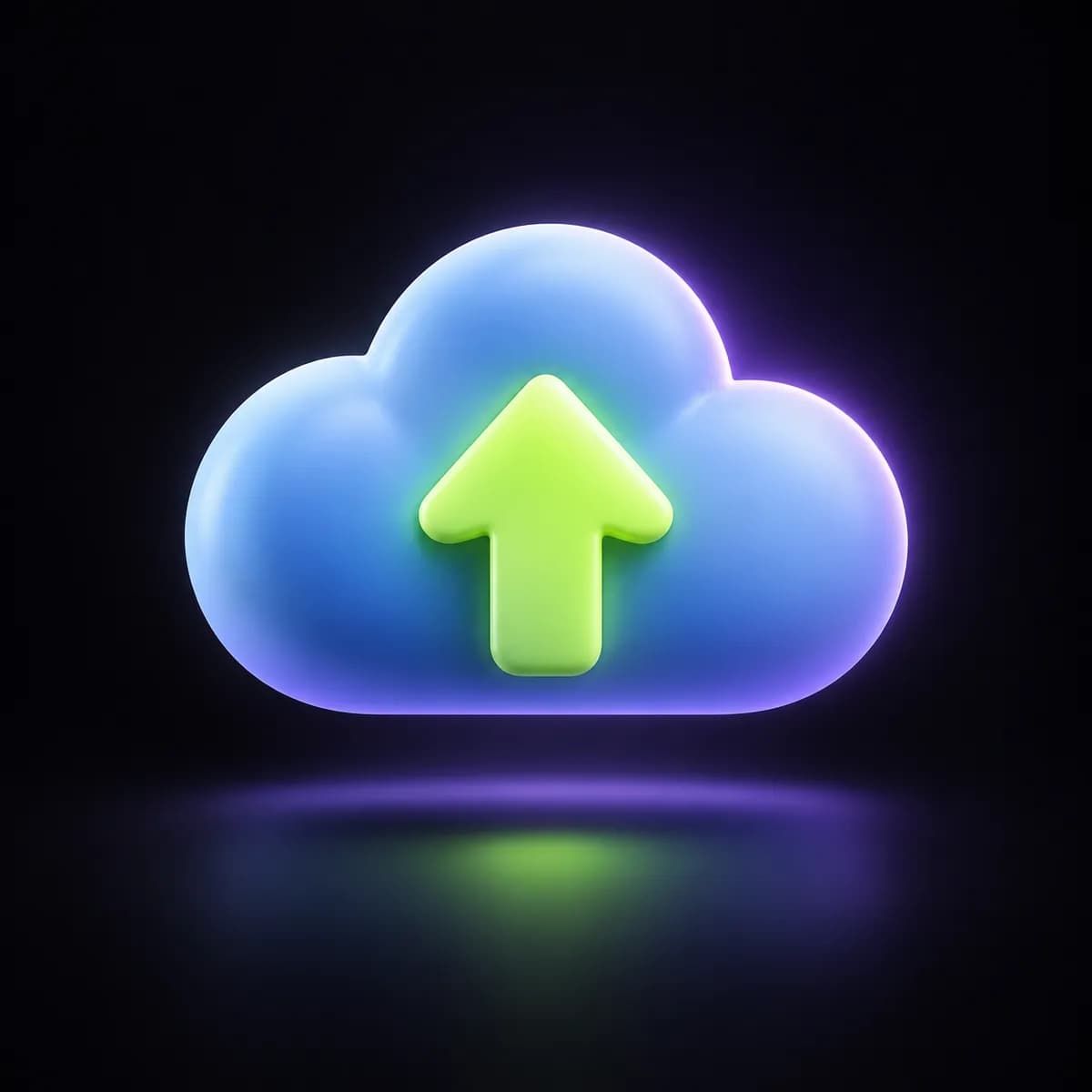 Soft blue cloud illustration representing video upload