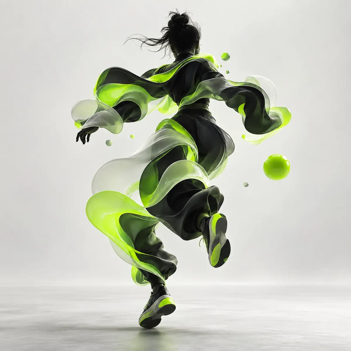 Abstract animated character silhouette representing AI Animation