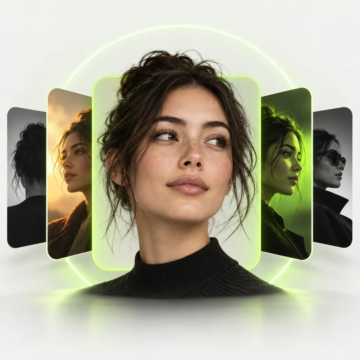 Stylized cropped avatar portrait representing AI Avatar Generator