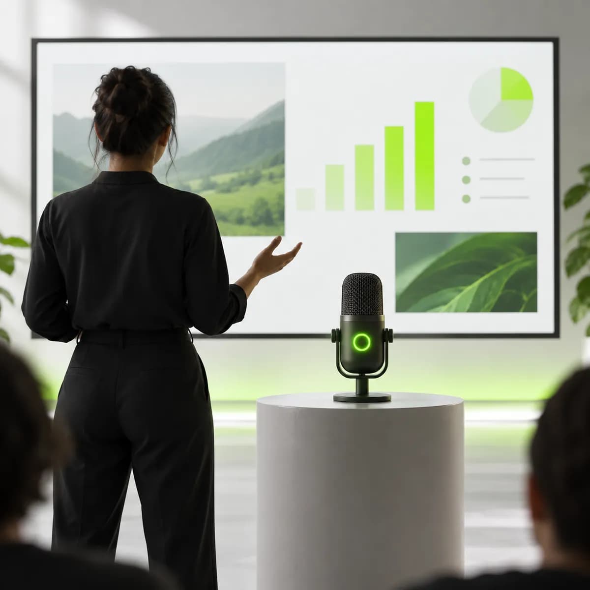 Presentation panel and record indicator representing Presentation Recorder