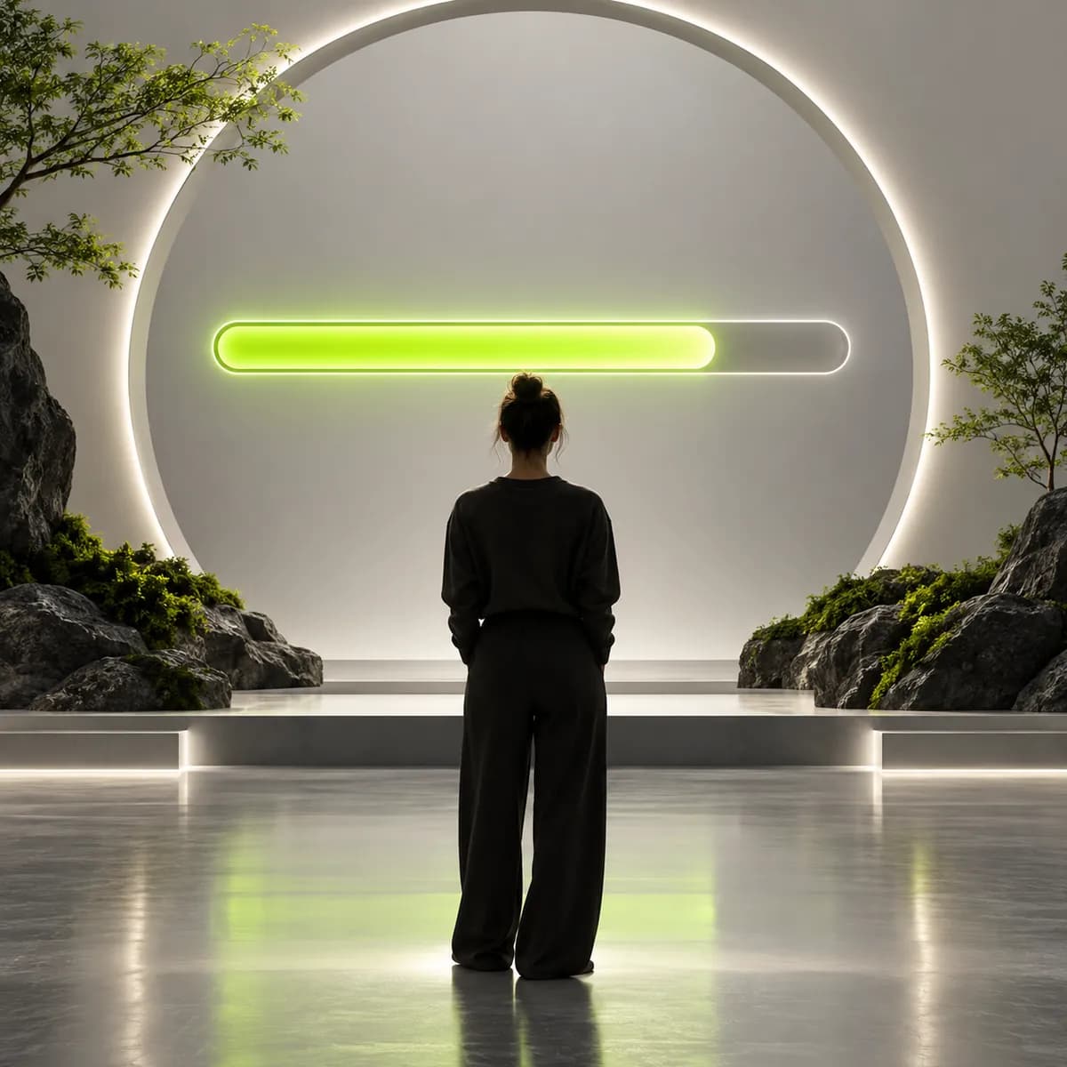 Cinematic frame with a bright progress line representing Progress Bar Generator