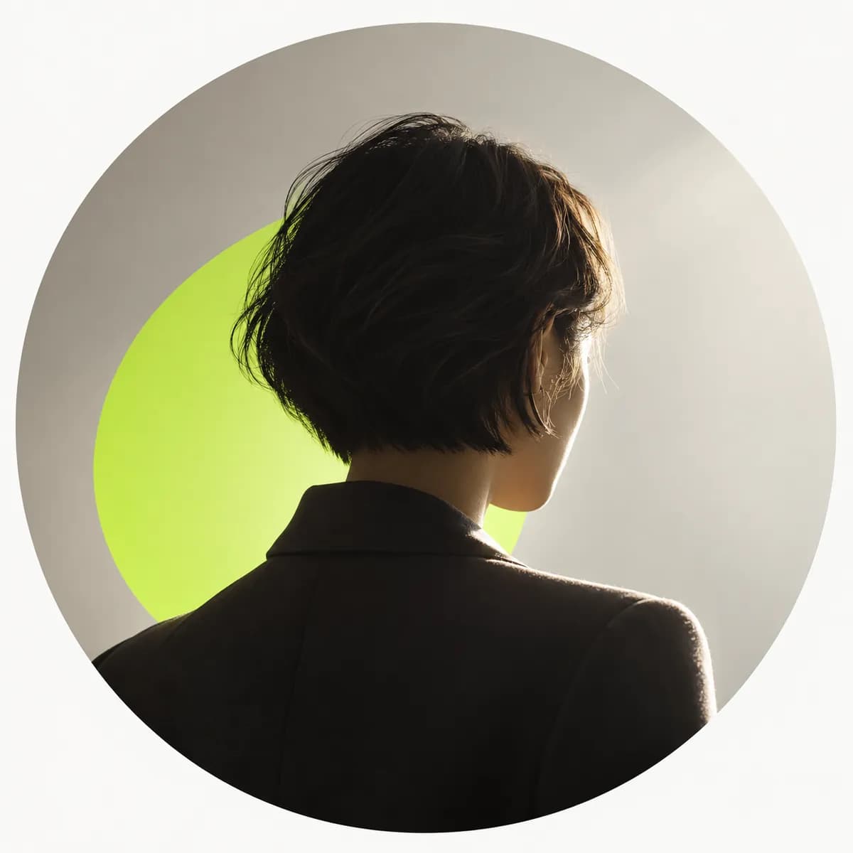 Abstract profile silhouette representing a marketing manager