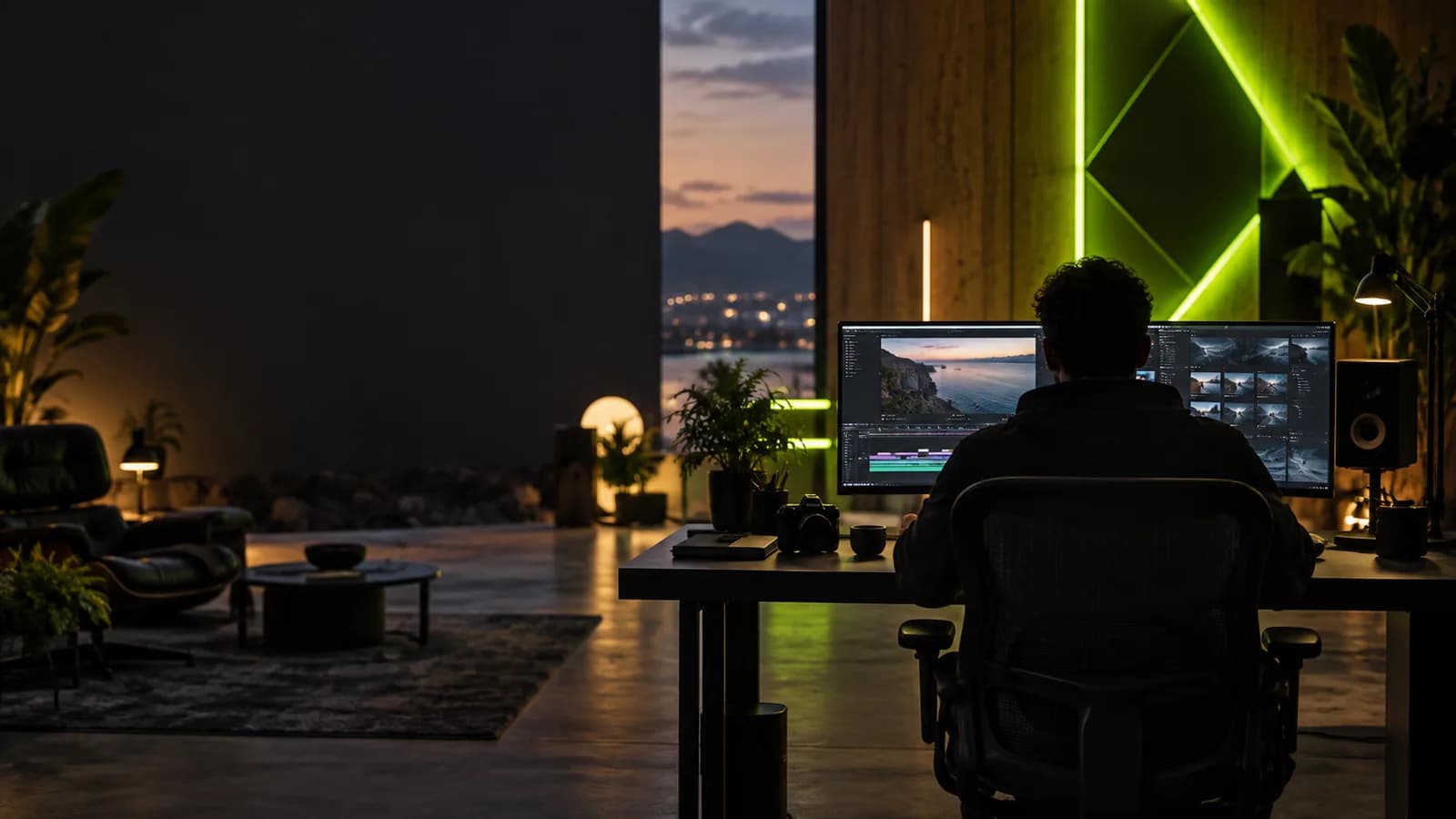 Cinematic studio scene for creating accessible video content