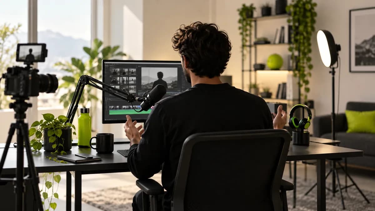 Short-form video creator studio tutorial poster