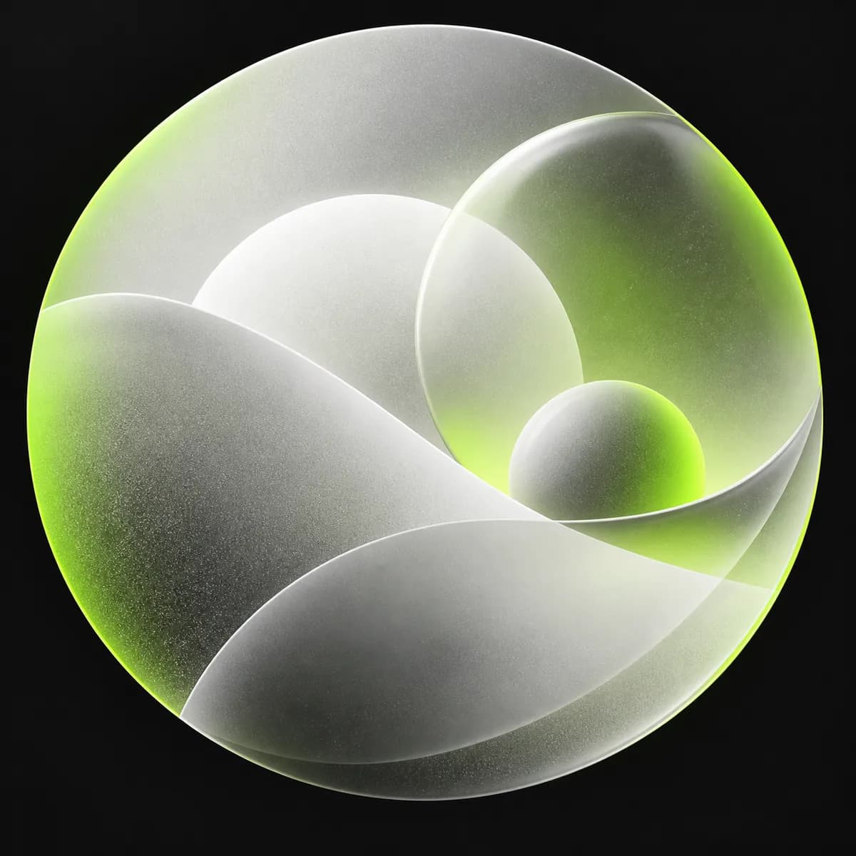 Abstract pastel lime and neutral avatar medallion