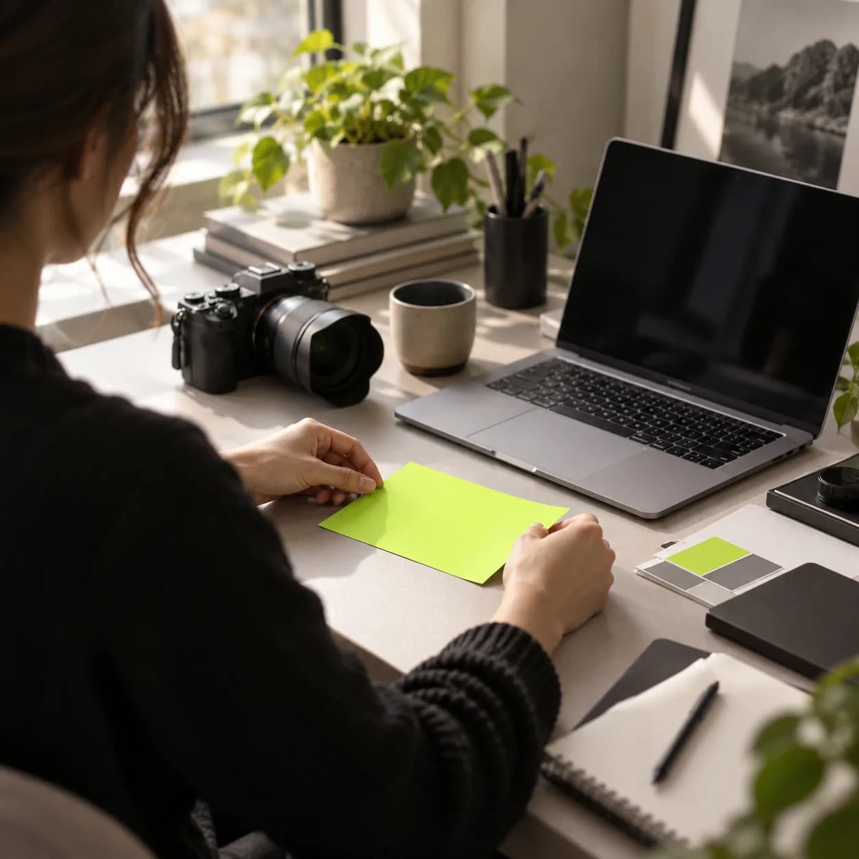 Creative workspace for adding typography to a video project